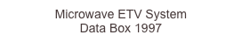 Microwave ETV System
Data Box 1997